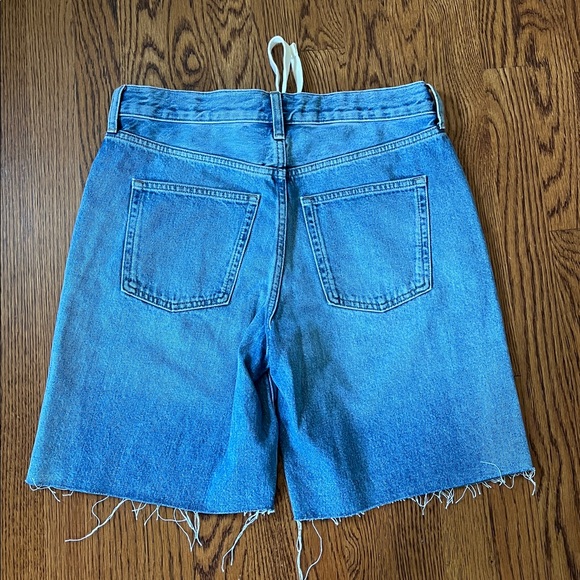 J. Crew Relaxed Knee-length denim short with tie - Picture 4 of 4